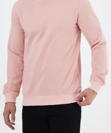 Pink unisex sweatshirt for men and women – soft crew‑neck casual wear