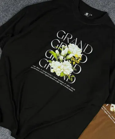 Printed drop shoulder t‑shirt for men – relaxed oversized fit, soft breathable fabric, modern casual design