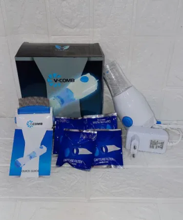 V.Comb With 4 Filters Head Lice Machine – portable chemical‑free lice remover, perfect for home and salon use