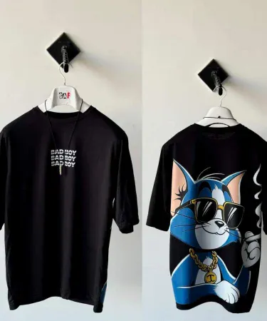 New latest printed drop shoulder t‑shirt for men – relaxed fit, oversized silhouette, soft breathable fabric, free size, Khareedo | Kharedo product image, imagecaption=New latest printed drop shoulder t‑shirt for men – stylish, comfortable casual tee available on Khareedo | Kharedo.