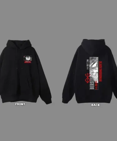 Anime printed hoodie featuring vibrant anime graphics, suitable for girls, boys, men and women, soft fabric, free size, Khareedo | Kharedo product image