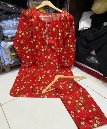 Digital printed soft cotton shirt front view, imagecaption=Digital Printed Soft Cotton Shirt – Available at Khareedo & Kharedo ,