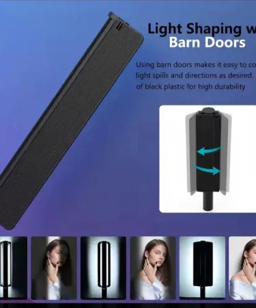 LUXCEO P520 36W RGB Video Light LED Stick – remote control, rechargeable barndoor lighting for photography and videography