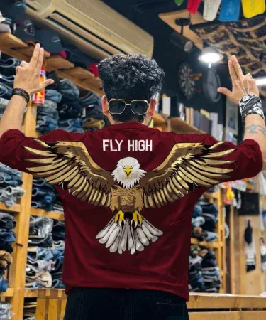 Printed drop shoulder t‑shirt for men – casual stylish tee with vibrant print, imagecaption=Printed Drop Shoulder T‑Shirt for Men – perfect casual wear available on Khareedo & Kharedo.