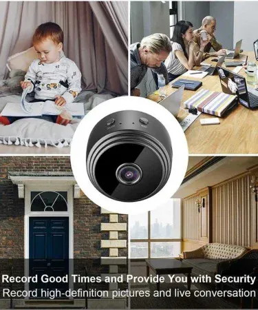 A9 WiFi Mini Camera HD 1080p wireless security camera for indoor monitoring of infants and pets , imagecaption=A9 WiFi Mini Camera – Compact HD 1080p indoor security camera with night vision and motion alerts ,