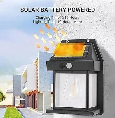 Abu Turab LED solar wall lamp – waterproof up and down outdoor lighting for garden, stairs, and fence, imagecaption=Abu Turab (أبو تراب) 1PCS LED Solar Wall Lamp – perfect for illuminating outdoor spaces with warm and white light.