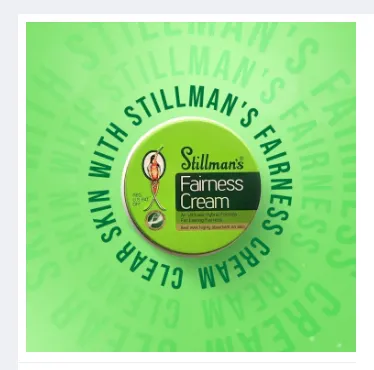 Stillman’s Fairness Cream 14g – Skin Brightening Beauty Cream for Face in a sleek white tube with a soft glow background