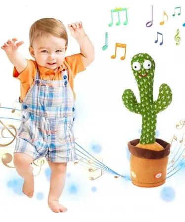Abū Turāb Cute Dancing Cactus Toy – talking, shaking and light‑up plush toy for kids