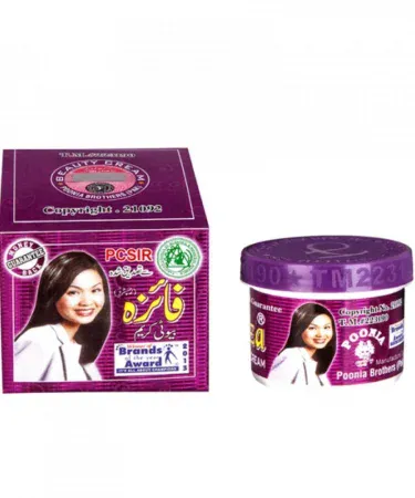 Faiza Beauty Cream Jar Pack 50g brightening and whitening formula, imagecaption=Faiza Beauty Cream – Brightening & Whitening Cream (50g),