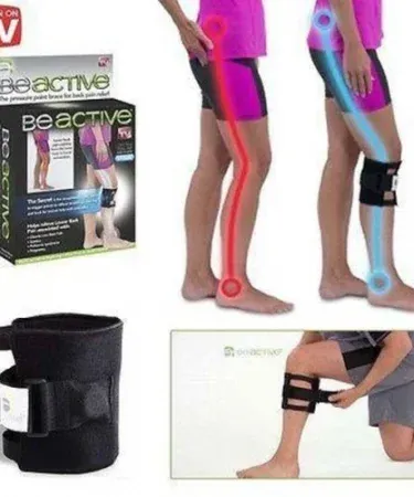 Abu Turab (أبو تراب) Be Active Pain Relief Knee Brace – adjustable, discreet support for knee and lower back pain, imagecaption=Abu Turab (أبو تراب) Be Active Knee Brace – perfect for active lifestyles, discreet under clothing.
