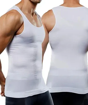 Abu Turab Slim ’n Lift Slimming Vest for Men – double‑layer compression vest for belly control and posture correction, imagecaption=Abu Turab Slim ’n Lift Vest – sleek design, instant belly flattening, available with Khareedo | Kharedo COD service ,