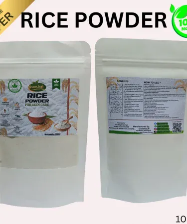 Best Organic Rice Powder (Chawal Ka Atta) 100g – natural skin brightening & anti‑aging face pack , imagecaption=Premium 100g organic rice powder for radiant skin – available on Khareedo & Kharedo ,