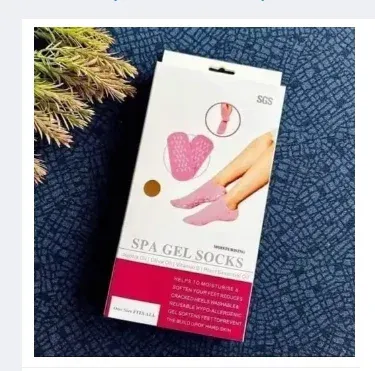 Silicone Gel Moisturizing Spa Socks ultra‑soft design repairing dry, cracked feet and heels, imagecaption=Ultra‑soft silicone gel spa socks for cracked heels – available on Khareedo & Kharedo.