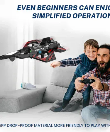 Abu Turab (أبو تراب) Drone F1 Fighter Jet remote control with 360° flip capability, durable EPP foam body and 2.4GHz controller, imagecaption=Abu Turab (أبو تراب) Drone F1 Fighter Jet Remote Control – Ready for aerial fun.
