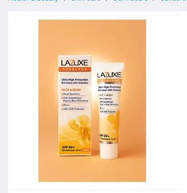 Lazuxe Sunblock Cream SPF 50 – UV Protection, Whitening & Brightening Face Sunscreen 30ml / 40ml bottle