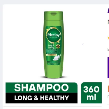 Healthy Shampoo 360ML bottle with nourishing formula for strong, smooth and shiny hair, imagecaption=Healthy Shampoo 360ML – Nourishing Formula for Strong, Smooth & Shiny Hair – Available on Khareedo & Kharedo.