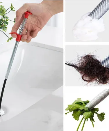 Abu Turab (أبو تراب) 1 PCS sink wire cleaner – ultra‑slender 0.7 cm flexible grabber for kitchen and bathroom drains