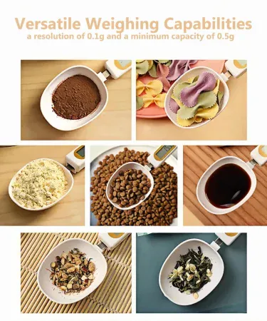 Digital spoon scale with LED display, 0.1 g precision sensor, 4 unit modes and tare function – portable kitchen measuring spoon for baking, coffee and spices.