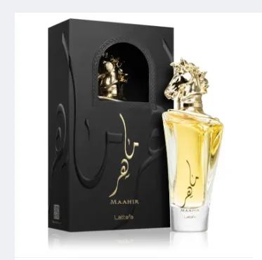 Lattafa Maahir Perfume 100ml bottle, elegant unisex fragrance, Arabic perfume, high‑quality packaging