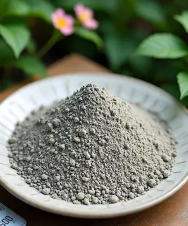 Premium Lakri Ki Raakh organic wood ash fertilizer in a 5 kg bag, imagecaption=Premium Lakri Ki Raakh – 100 % pure natural wood ash fertilizer for garden and home plants.