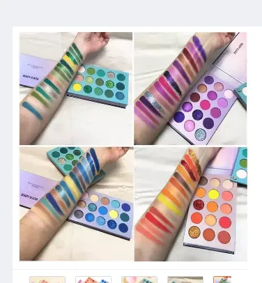 Beauty Glazed Colors Pearlescent Matte Eyeshadow 4‑Folding Palette – vibrant pearl‑infused matte shades for eye makeup