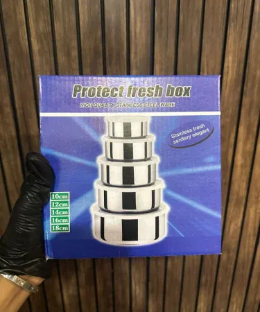 Abu Turab 5‑piece stainless steel bowl set with lid – kitchen mixing and food storage bowls