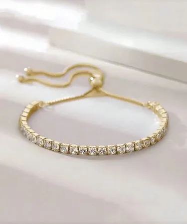 1pc Minimalist Luxurious Fully Pave Crystal Adjustable Bracelet – sparkling crystal jewelry for women, perfect for daily, festival and party wear, adjustable fit, high‑quality crystal stones, elegant minimalist design.