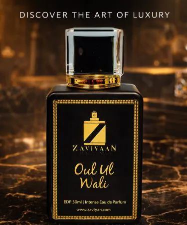 Oul Ul Wali luxury oud perfume bottle with elegant gold cap on a velvet background , imagecaption=Premium Oul Ul Wali fragrance – creamy oud, floral & woody notes, available on Khareedo | Kharedo with Check‑on‑Delivery service.