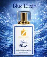 Blue Elixir men’s fragrance bottle – elegant woody‑aromatic scent, imagecaption=Blue Elixir – Sophisticated woody‑aromatic fragrance for men, available on Khareedo & Kharedo with Check on Delivery.