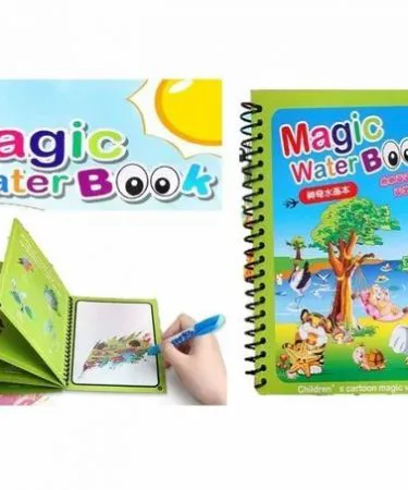 Water Magic Coloring Book for Kids with Reusable Pages and Magic Water Pen – Mess‑Free Drawing Toy, imagecaption=Mess‑free, reusable coloring book and magic water pen perfect for toddlers – available on Khareedo & Kharedo Pakistan.
