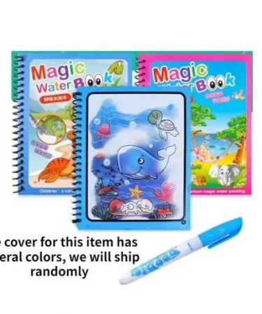 Water Magic Coloring Book for Kids with Reusable Pages and Magic Water Pen – Mess‑Free Drawing Toy, imagecaption=Mess‑free, reusable coloring book and magic water pen perfect for toddlers – available on Khareedo & Kharedo Pakistan.