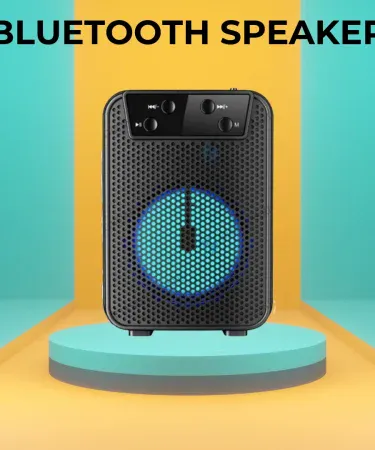 Mini Bluetooth portable speaker with woofers, hands‑free calling and rechargeable battery, perfect for travel and gaming, imagecaption=Compact wireless Bluetooth speaker – ideal for gaming, travel, and everyday use,