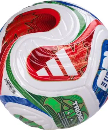 Football Trionda WC 2026 thermal bonded soccer ball on green field, imagecaption=Premium Football Trionda WC 2026 – thermal bonded, perfect for professional and street play,