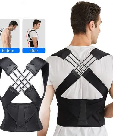 Back Posture Corrector Belt – ergonomic lumbar support for pain‑free posture, breathable fabric, adjustable strap