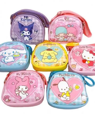 Children’s Eidi Shoulder Bag – double‑sided printed crossbody with zipper, perfect for Eid gifts,