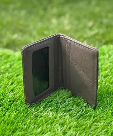 Slim leather card holder for men – premium genuine leather minimalist wallet front pocket design