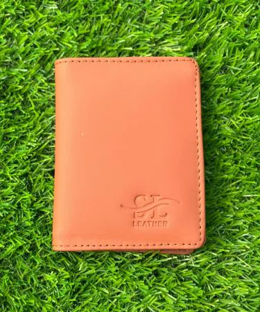 Slim leather card holder for men – premium genuine leather front pocket wallet, imagecaption=Minimalist slim leather card holder perfect for everyday use and travel.