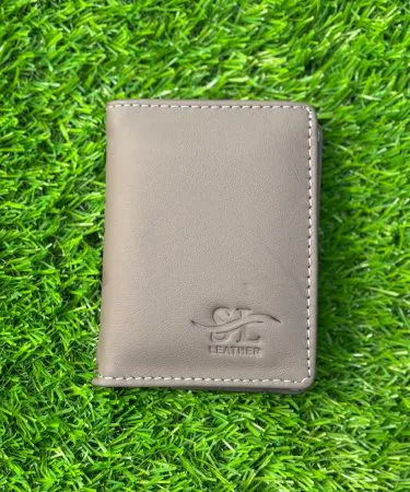 Slim leather card holder for men – premium genuine leather minimalist wallet front pocket design