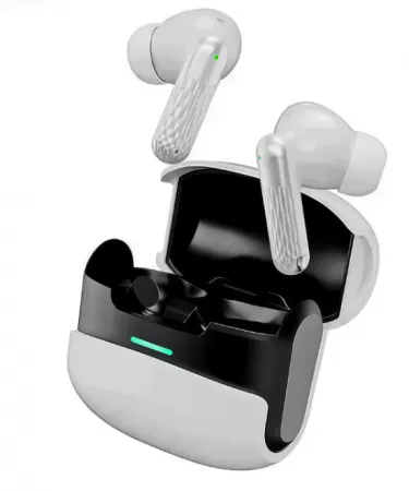 Multicolor Long-Lasting Battery With Fast Charge Airpods – Bluetooth 5.3 wireless earbuds in vibrant colors, sleek ABS plastic design, shown with charging case.