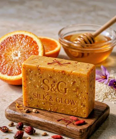 Organic Vitamin C Handmade Soap – brightening, anti‑aging natural soap for radiant skin in Pakistan