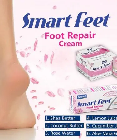 Smart Feet Cream 1*6 – soothing foot care cream for dry, cracked feet, imagecaption=Smart Feet Cream 1*6 pack of six tubes for healthy, moisturized feet.