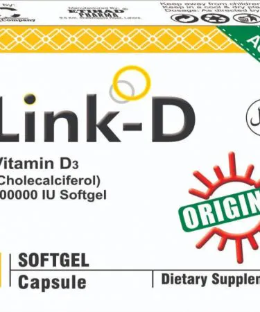Link D 200000iu Vitamin D3 200,000 IU high‑strength supplement bottle on white background