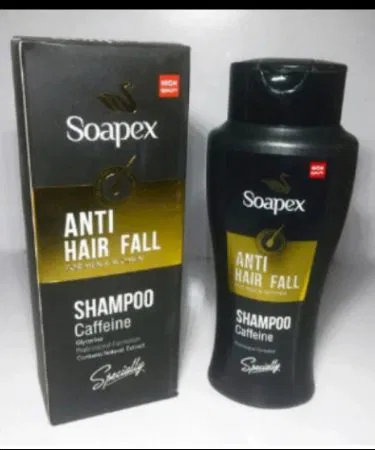 Soafex Anti Hair Fall serum bottle with natural ingredients displayed , imagecaption=Soafex Anti Hair Fall – Reduce hair fall up to 50% with biotin, keratin & saw palmetto ,
