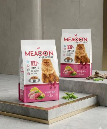 Chicken Tuna Meaoon Cat Food 400g – Premium Dry Cat Food Packaging, imagecaption=Premium Meaoon Chicken & Tuna Cat Food 400g – Balanced Nutrition for Cats.