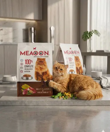 Beef and vegetable Meaoon dry cat food 400g pack – organic high‑protein cat food, imagecaption=Beef & Vegetable Meaoon Cat Food 400g – Available on Khareedo & Kharedo with Check on Delivery.
