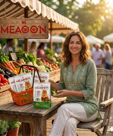 Meaoon Cat Food chicken and vegetable 400g premium dry cat food in a sealed bag, perfect for kittens and adult cats