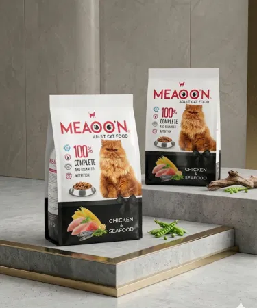 Meaoon Chicken and Seafood Cat Food 400g – high protein dry cat food in a resealable pack, imagecaption=Meaoon Chicken & Seafood Cat Food 400g – premium balanced nutrition for kittens and adult cats.