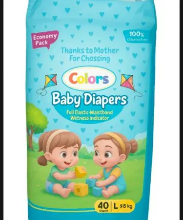 Colors Baby Diaper – premium soft disposable diaper for newborns and toddlers, ultra‑absorbent, breathable material, high quality, suitable for Pakistani babies