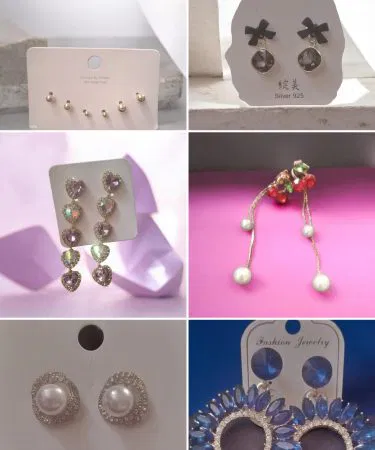 Mixed jewelry set with chains, earrings, studs, bracelets, and rings – 40+ pieces from Khareedo & Kharedo , imagecaption=Premium 40+ piece mixed jewelry collection delivered with Check on Delivery service ,