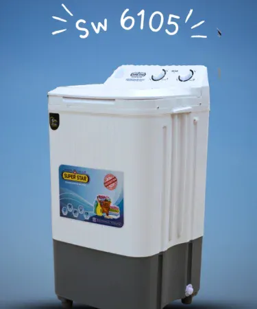 Superstar SW6105 10kg semi‑auto top‑load washing machine – rust‑proof body, energy‑efficient motor, large capacity laundry solution